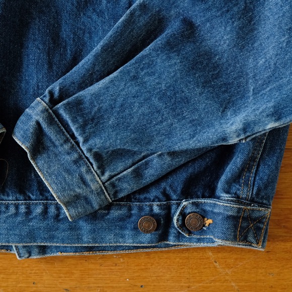 Vintage 90s Calvin Klein Denim Trucker Jacket Blue Size L Vintage 90s Minimal - Picture 5 of 7